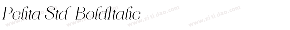 Pelita Std-BoldItalic字体转换